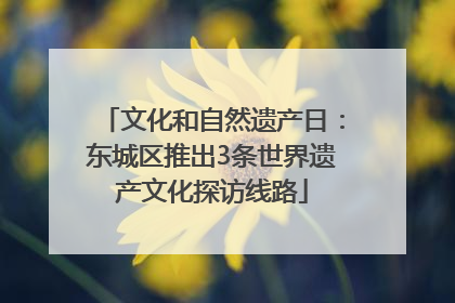 文化和自然遗产日：东城区推出3条世界遗产文化探访线路