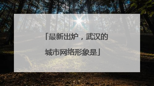 最新出炉，武汉的城市网络形象是