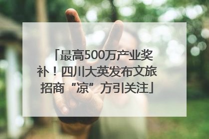最高500万产业奖补！四川大英发布文旅招商“凉”方引关注