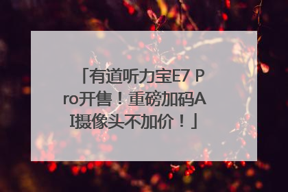 有道听力宝E7 Pro开售！重磅加码AI摄像头不加价！