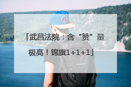 武昌法院：含“赞”量极高！锦旗1+1+1