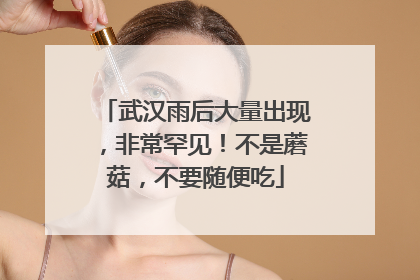 武汉雨后大量出现，非常罕见！不是蘑菇，不要随便吃