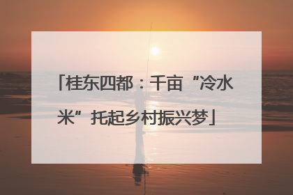 桂东四都：千亩“冷水米”托起乡村振兴梦