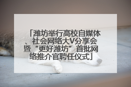 潍坊举行高校自媒体、社会网络大V分享会暨“更好潍坊”首批网络推介官聘任仪式