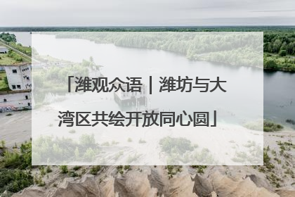 潍观众语｜潍坊与大湾区共绘开放同心圆