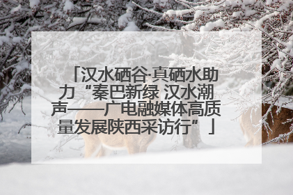 汉水硒谷·真硒水助力“秦巴新绿 汉水潮声——广电融媒体高质量发展陕西采访行”