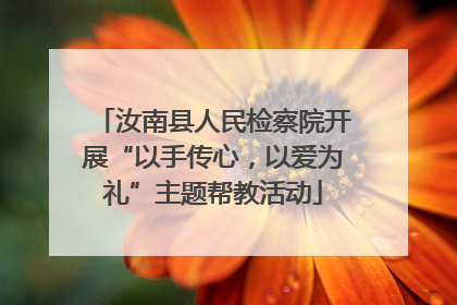 汝南县人民检察院开展“以手传心，以爱为礼”主题帮教活动