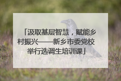 汲取基层智慧，赋能乡村振兴——新乡市委党校举行选调生培训课