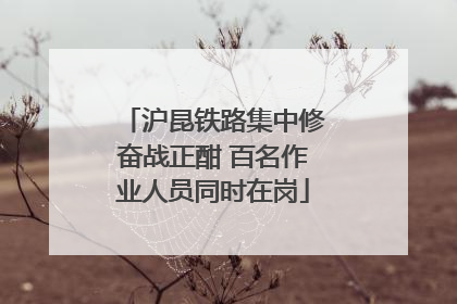 沪昆铁路集中修奋战正酣 百名作业人员同时在岗