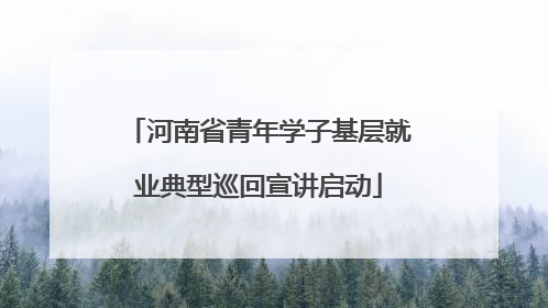 河南省青年学子基层就业典型巡回宣讲启动
