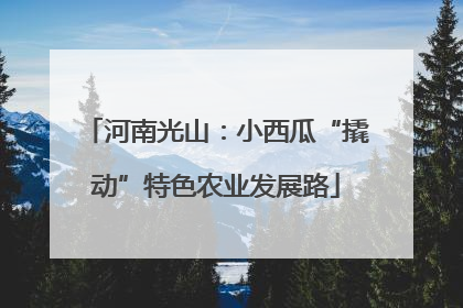 河南光山：小西瓜“撬动”特色农业发展路