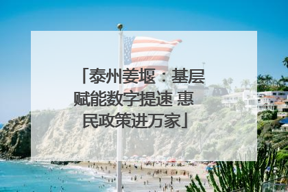 泰州姜堰：基层赋能数字提速 惠民政策进万家