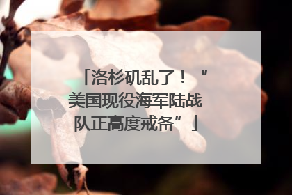 洛杉矶乱了！“美国现役海军陆战队正高度戒备”