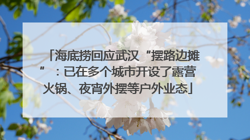 海底捞回应武汉“摆路边摊”：已在多个城市开设了露营火锅、夜宵外摆等户外业态
