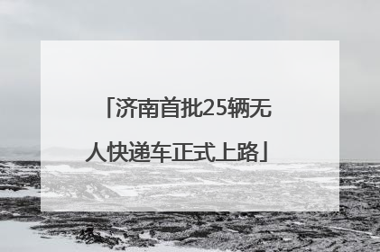 济南首批25辆无人快递车正式上路