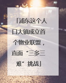 浦东这个人口大镇成立首个物业联盟，直面“三多三难”挑战