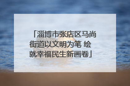 淄博市张店区马尚街道以文明为笔 绘就幸福民生新画卷
