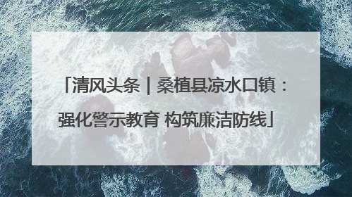 清风头条｜桑植县凉水口镇：强化警示教育 构筑廉洁防线