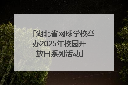 湖北省网球学校举办2025年校园开放日系列活动