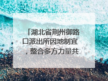 湖北省荆州御路口派出所因地制宜，整合多方力量共建平安校园