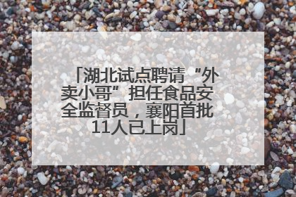 湖北试点聘请“外卖小哥”担任食品安全监督员，襄阳首批11人已上岗