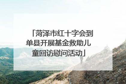 菏泽市红十字会到单县开展基金救助儿童回访慰问活动