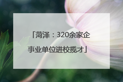 菏泽：320余家企事业单位进校揽才