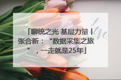 聊统之光 基层力量丨张合新：“数据采集之旅”，一走就是25年