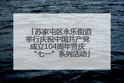 苏家屯区永乐街道举行庆祝中国共产党成立104周年暨庆“七一”系列活动