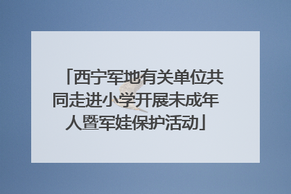 西宁军地有关单位共同走进小学开展未成年人暨军娃保护活动