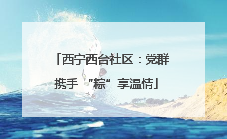 西宁西台社区：党群携手 “粽”享温情