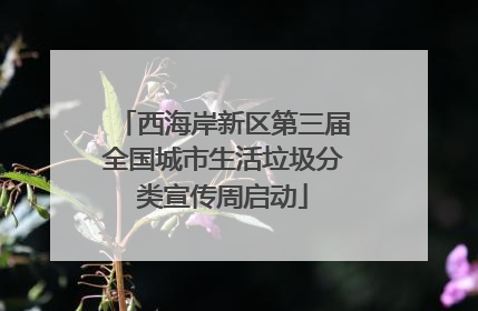 西海岸新区第三届全国城市生活垃圾分类宣传周启动