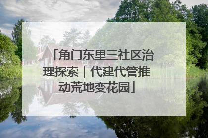 角门东里三社区治理探索｜代建代管推动荒地变花园