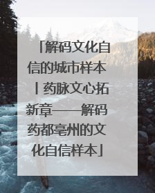 解码文化自信的城市样本丨药脉文心拓新章——解码药都亳州的文化自信样本