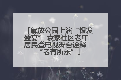 解放公园上演“银发盛宴” 袁家社区老年居民登电视舞台诠释 “老有所乐”