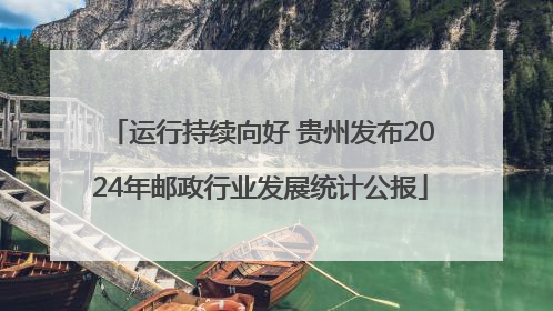 运行持续向好 贵州发布2024年邮政行业发展统计公报
