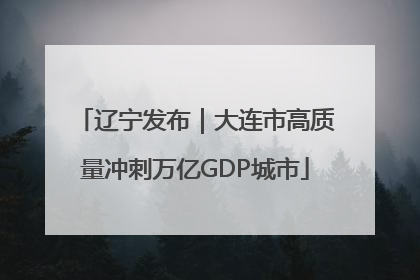 辽宁发布｜大连市高质量冲刺万亿GDP城市