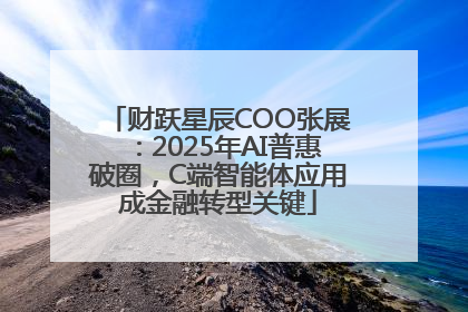 财跃星辰COO张展：2025年AI普惠破圈，C端智能体应用成金融转型关键