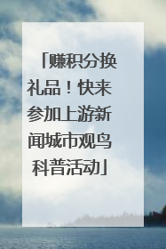 赚积分换礼品！快来参加上游新闻城市观鸟科普活动
