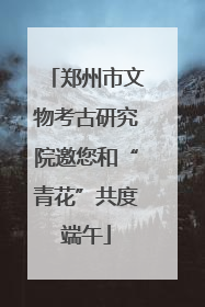 郑州市文物考古研究院邀您和“青花”共度端午
