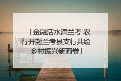 金融活水润兰考 农行开封兰考县支行共绘乡村振兴新画卷