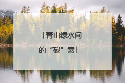 青山绿水间的“碳”索