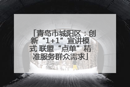 青岛市城阳区：创新“1+1”宣讲模式 联盟“点单”精准服务群众需求