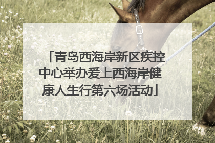青岛西海岸新区疾控中心举办爱上西海岸健康人生行第六场活动