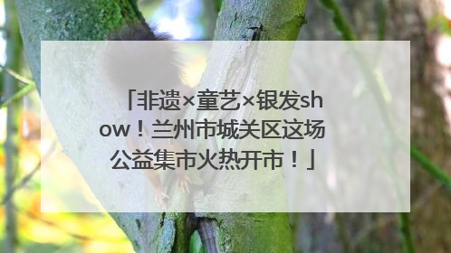 非遗×童艺×银发show！兰州市城关区这场公益集市火热开市！