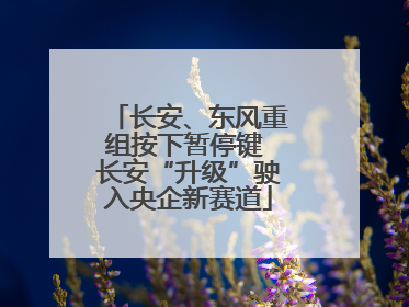 长安、东风重组按下暂停键 长安“升级”驶入央企新赛道