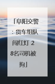 阜阳交警：货车组队闯红灯 28名司机被拘