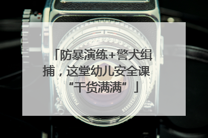 防暴演练+警犬缉捕，这堂幼儿安全课“干货满满”