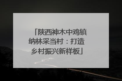 陕西神木中鸡镇纳林采当村：打造乡村振兴新样板