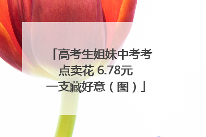 高考生姐妹中考考点卖花 6.78元一支藏好意（图）